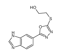 Ethanol, 2-[[5-(1H-benzimidazol-5-yl)-1,3,4-oxadiazol-2-yl]thio]- (9CI) structure