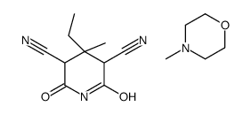 4-ethyl-4-methyl-2,6-dioxopiperidine-3,5-dicarbonitrile,4-methylmorpholine结构式