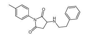 1-(4-methylphenyl)-3-(2-phenylethylamino)pyrrolidine-2,5-dione Structure