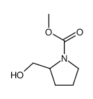 1-Pyrrolidinecarboxylicacid,2-(hydroxymethyl)-,methylester(9CI) Structure