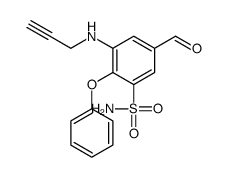 5-formyl-2-phenoxy-3-(prop-2-ynylamino)benzenesulfonamide Structure