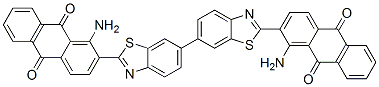 2,2'-(6,6'-Bibenzothiazole-2,2'-diyl)bis(1-amino-9,10-anthraquinone) structure