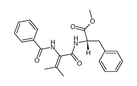 (+)-(N-benzoyldidehydrovalyl)-L-phenylalanine methyl ester结构式