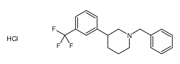 1-benzyl-3-[3-(trifluoromethyl)phenyl]piperidine,hydrochloride Structure