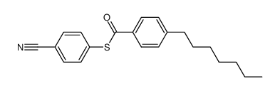 4-Heptyl-thiobenzoic acid S-(4-cyano-phenyl) ester Structure