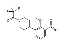 2,2,2-trifluoro-1-[4-(2-methoxy-3-nitrophenyl)piperidin-1-yl]ethanone结构式