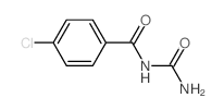 (p-Chlorobenzoyl)urea结构式