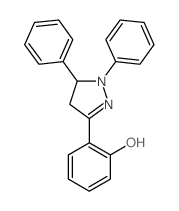 Phenol,2-(4,5-dihydro-1,5-diphenyl-1H-pyrazol-3-yl)- Structure