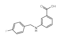 3-[(4-氟苄基)氨基]苯甲酸结构式