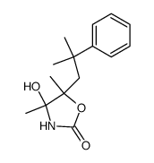 4-hydroxy-4,5-dimethyl-5-(2-methyl-2-phenylpropyl)-1,3-oxazolidin-2-one结构式