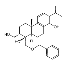 (1R,2S,4aS,10aR)-1-((benzyloxy)methyl)-2-(hydroxymethyl)-7-isopropyl-4a-methyl-1,2,3,4,4a,9,10,10a-octahydrophenanthrene-1,8-diol结构式