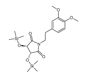 (2R,3R)-1-[2-(3,4-dimethoxyphenyl)ethyl]-3,4-trimethylsilanyloxy-pyrrolidine-2,5-dione Structure