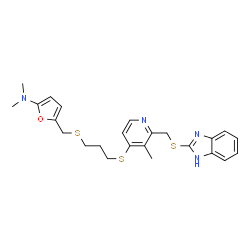 2-Furanamine,5-[[[3-[[2-[(1H-benzimidazol-2-ylthio)methyl]-3-methyl-4-pyridinyl]thio]propyl]thio]methyl]-N,N-dimethyl- Structure