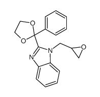 1-(oxiran-2-ylmethyl)-2-(2-phenyl-1,3-dioxolan-2-yl)benzimidazole结构式