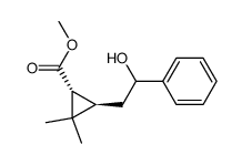 methyl 1R-trans-2,2-dimethyl-3-(2-hydroxy-2-phenylethyl)cyclopropane carboxylate结构式