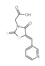 3-Thiazolidineaceticacid, 4-oxo-5-(3-pyridinylmethylene)-2-thioxo-结构式