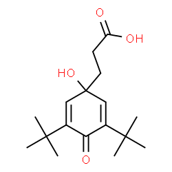 3-(3,5-二叔丁基-1-羟基-4-氧代环己-2,5-二烯-1-基)丙酸图片