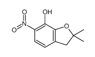 2,2-dimethyl-6-nitro-3H-1-benzofuran-7-ol Structure