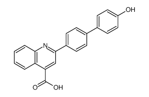 4-Quinolinecarboxylic acid, 2-(4'-hydroxy[1,1'-biphenyl]-4-yl) Structure