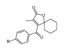 1-Oxaspiro(4.5)dec-3-en-2-one, 4-(4-bromobenzoyl)-3-methyl-结构式