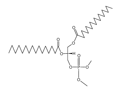 [R,(+)]-1-O,2-O-Dipalmitoyl-L-glycerol 3-(phosphoric acid dimethyl) ester结构式