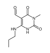 3-Methyl-2,4-dioxo-6-propylamino-1,2,3,4-tetrahydro-pyrimidine-5-carbaldehyde Structure