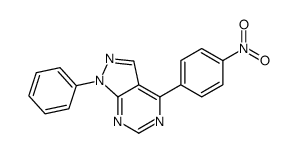 4-(4-nitrophenyl)-1-phenylpyrazolo[3,4-d]pyrimidine结构式