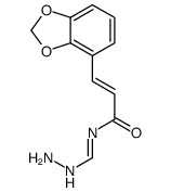 3-(1,3-benzodioxol-4-yl)-N-(hydrazinylmethylidene)prop-2-enamide Structure