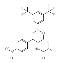 Acetamide,N-[2-[3,5-bis(trifluoromethyl)phenyl]-4-(4-nitrophenyl)-1,3,2-dioxaborinan-5-yl]-2,2-dichloro- picture