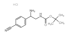 [2-AMINO-2-(4-CYANO-PHENYL)-ETHYL]-CARBAMIC ACID TERT-BUTYL ESTER HYDROCHLORIDE structure