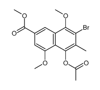 Methyl 5-acetoxy-7-bromo-4,8-dimethoxy-6-methyl-2-naphthoate Structure