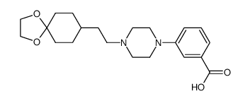 3-{4-[2-(1,4-dioxaspiro[4.5]dec-8-yl)ethyl]piperazin-1-yl}benzoic acid Structure