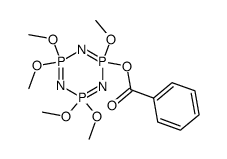 Benzoic acid 2,4,4,6,6-pentamethoxy-2λ5,4λ5,6λ5-[1,3,5,2,4,6]triazatriphosphinin-2-yl ester Structure