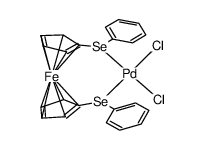 {1,1'-bis(phenylseleno)ferrocene}palladium dichloride结构式