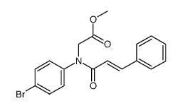 ((4-bromophenyl)-[(E)-(3-phenylacryloyl)]amino)acetic acid methyl ester Structure