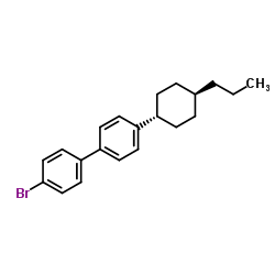 trans-4-bromo-4'-(4-propylcyclohexyl)biphenyl structure