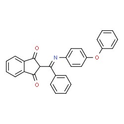 2-(2-AZA-1-PHENYL-2-(4-PHENOXYPHENYL)VINYL)INDANE-1,3-DIONE Structure