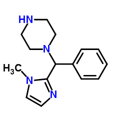 1-[(1-Methyl-1H-imidazol-2-yl)(phenyl)methyl]piperazine结构式