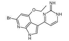 4-(6-bromo-4-ethoxy-1H-pyrrolo[2,3-b]pyridin-3-yl)pyrimidin-2-amine Structure