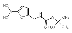 (5-(((tert-Butoxycarbonyl)amino)methyl)furan-2-yl)boronic acid structure