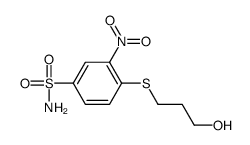 4-(3-hydroxypropylsulfanyl)-3-nitrobenzenesulfonamide结构式