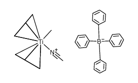 {methylbis(cyclopentadienyl)titanium(acetonitrile)}(BPh4) Structure