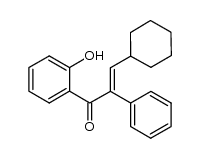 (E)-3-(cyclohexyl)-1-(2-hydroxyphenyl)-2-phenylprop-2-en-1-one结构式