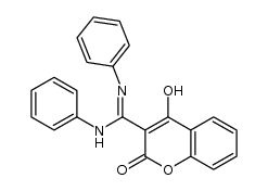 4-hydroxy-N,N'-diphenylcoumarin-3-carboximidamide Structure