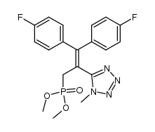 dimethyl [3,3-bis(4-fluorophenyl)-2-(1-methyl-1H-tetrazol-5-yl)-2-propen-1-yl]phosphonate Structure