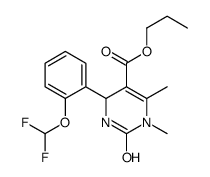 propyl 6-[2-(difluoromethoxy)phenyl]-3,4-dimethyl-2-oxo-1,6-dihydropyrimidine-5-carboxylate结构式