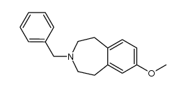 3-benzyl-2,3,4,5-tetrahydro-7-methoxy-1H-3-benzazepine结构式