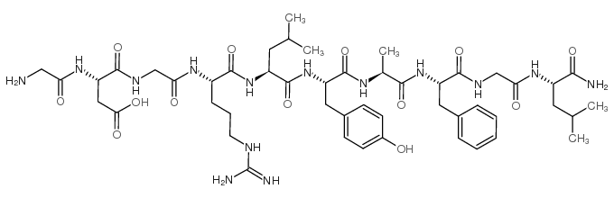 GLY-ASP-GLY-ARG-LEU-TYR-ALA-PHE-GLY-LEU-NH2结构式