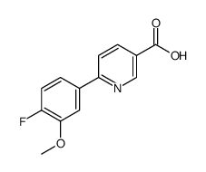 6-(4-fluoro-3-methoxyphenyl)pyridine-3-carboxylic acid结构式