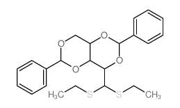 2-[bis(ethylsulfanyl)methyl]-4,9-diphenyl-3,5,8,10-tetraoxabicyclo[4.4.0]decane结构式